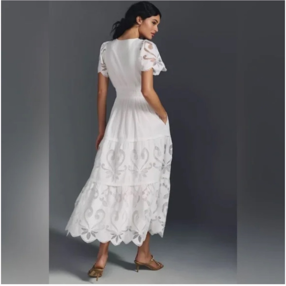 Anthropologie Somerset Maxi Dress Cutout Edition White S - Picture 2 of 10